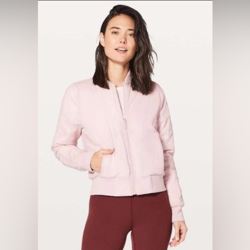 Lululemon Athletica Non-Stop Bomber Reversible Porcelain Pink XS